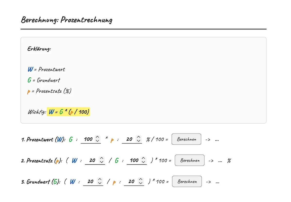 prozentrechnung