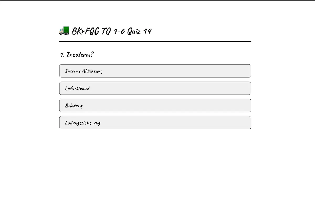 BKrFQG TQ 1-6 Quiz 14